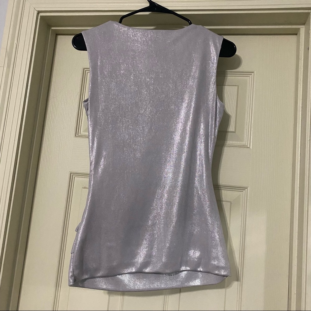 XS White House Black Market Blouse - Silver